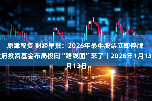 原津配资 财经早报：2026年最牛股票立即停牌 政府投资基金布局投向“路线图”来了丨2026年1月13日